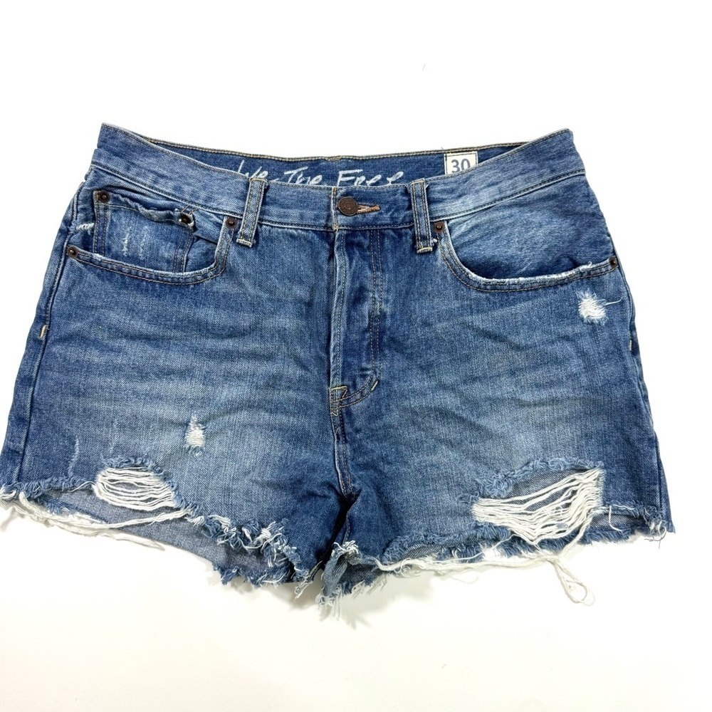 We The Free Byron Bay Sofia Denim Shorts Distressed
